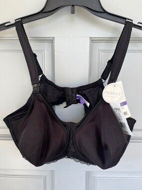 Parfait Nursing Bra NWT Black Lace Full-Coverage Underwire Support Straps Sz 42D